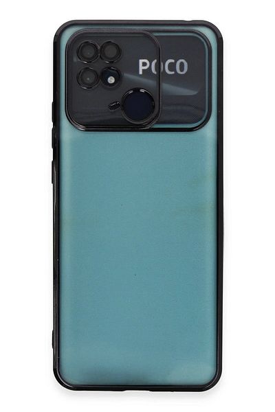 CepteToptan جراب هاتف Xiaomi Redmi 10C من السيليكون مع عدسة - أسود - MKİ4253-4712
