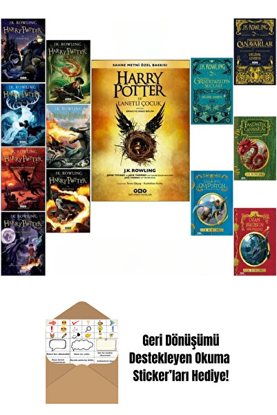 Yapı Kredi Yayınları Harry Potter Serisi 13 Kitap Set + Okuma Sticker'ları