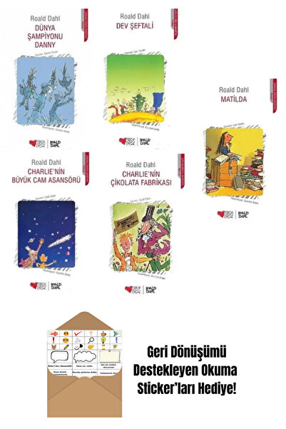 Can Yayınları Roald Dahl 5'li Set Matilda-Charlienin Çikolata Fabrikası + Oku...