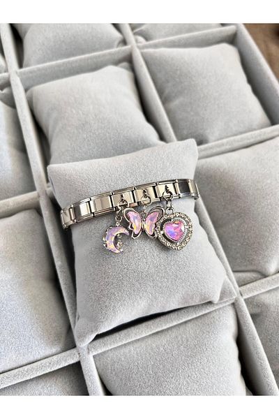 Sepetten Eve Italian Charm Steel Bracelet Special Series Dangle Model February 14 Valentine's Day Gift