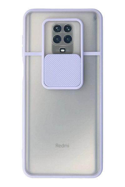 CepteToptan حافظة هاتف Xiaomi Redmi Note 9 Pro من السيليكون المنزلق للكاميرا - أرجواني - MKİ1496-6419