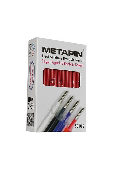 hodbehod Metapin Heat Erasable Flying Refill Pen Inside Red (0.7 mm) - 50 Pieces