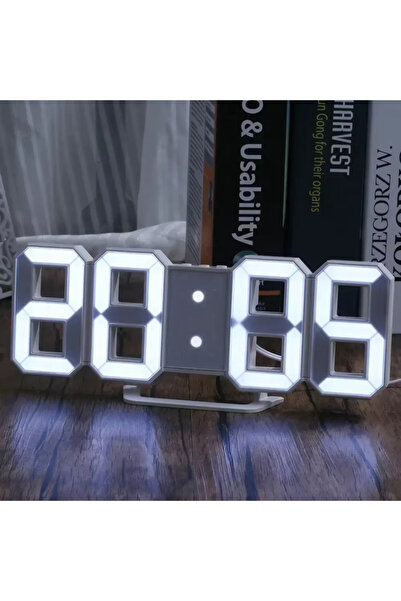 HALL BREATHE 3D Dijital Saat, Takvim, Termometre, Masa ve Duvar Dekoratif Saa...