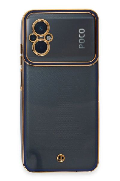 CepteToptan حافظة هاتف Xiaomi Poco M5 من السيليكون بعدسة Liva - أزرق - MKİ4863-9709
