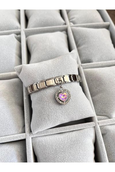 Sepetten Eve Italian Charm Steel Bracelet Special Series Dangle Model February 14 Valentine's Day Gift