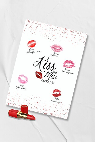 Metranya Kiss The Miss Goodbye Öpücük Kartı Bekarlığa Veda Partisi Bride To Be Oyun Soru Kartı Gelin Nedime