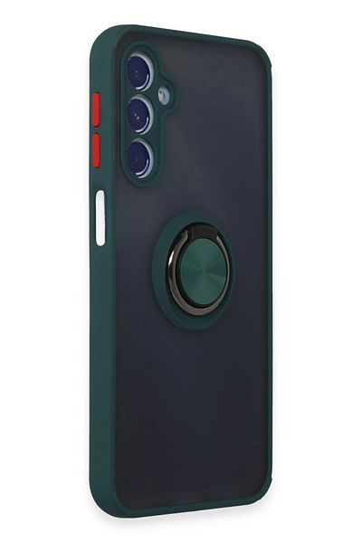 CepteToptan حافظة سامسونج جالاكسي M34 5G مونتريال من السيليكون مع حلقة - أخضر - MKİ9547-2455