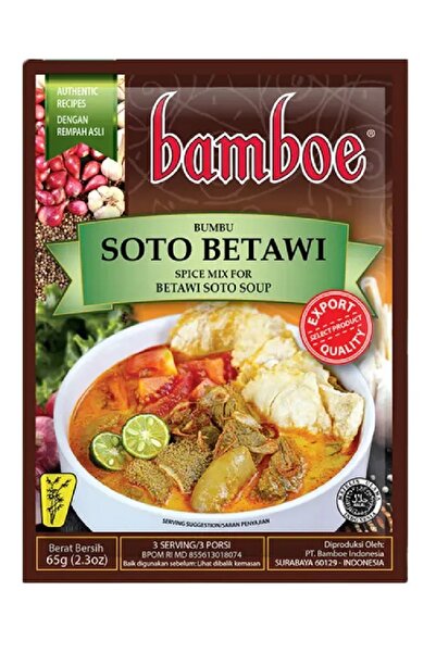 bamboe Soto Betawi spice mix for betawi soto soup 65g 1 paket