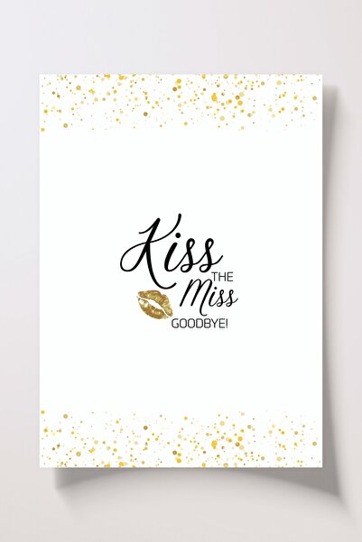 Metranya Kiss The Miss Goodbye Öpücük Kartı Bekarlığa Veda Partisi Bride To B...