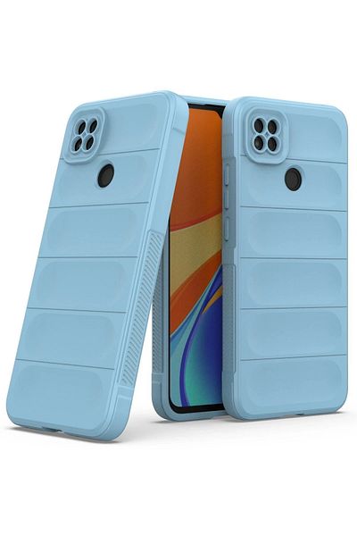 CepteToptan جراب هاتف Xiaomi Redmi 9C مصنوع من السيليكون المثالي - أزرق سماوي - MKİ8692-4576