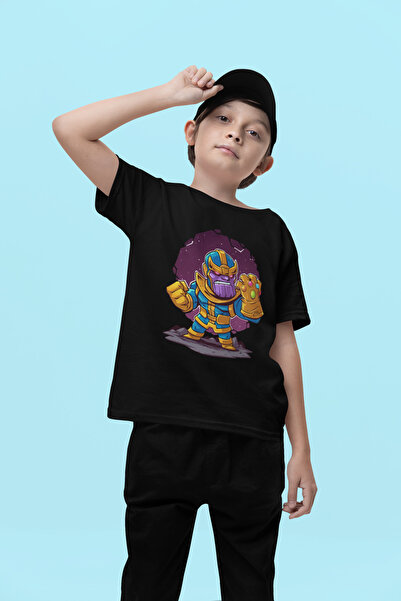 SEVBANO Tricou pentru copii Avengers Thanos imprimat unisex film (vârsta 1-12)