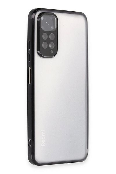 CepteToptan حافظة هاتف Xiaomi Redmi Note 11 من السيليكون مع عدسة - أسود - MKİ8724-1363