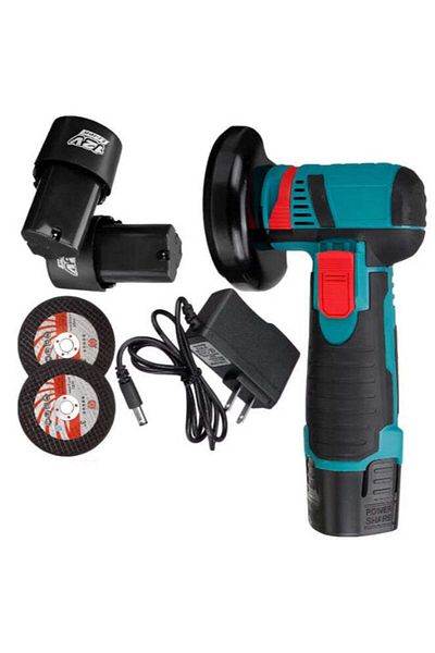 Luxi Mini Flex Portable with 2 Batteries - 12V / 2 Discs 76MM, Battery Powered Angle Grinder