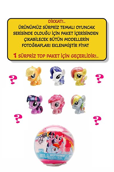 TOYFEST MyLittlePony Mashems 5 CM Figür Sürpriz Paket - 1 ADET