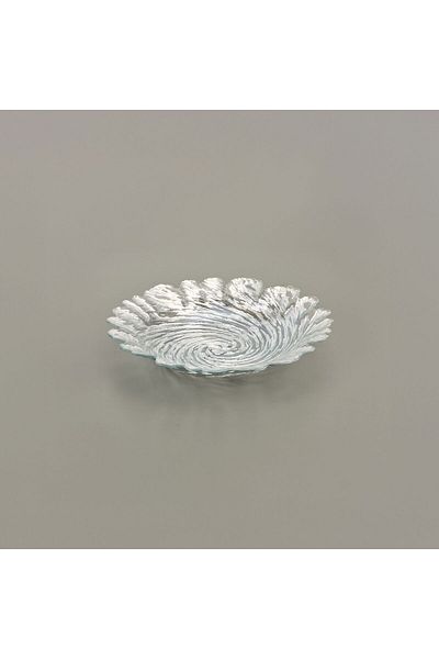 MATMEL Deco Foiled Decorative Plate - Silver - 33 cm
