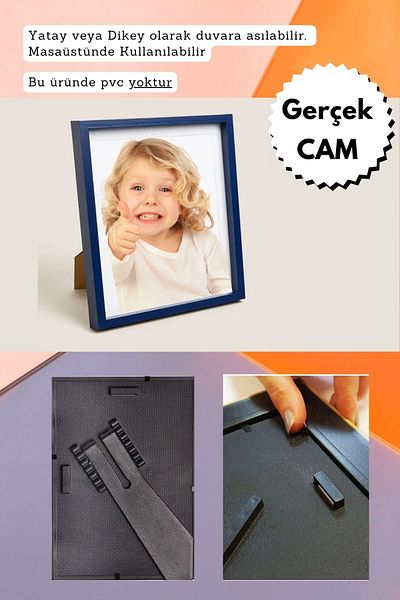 CreaWitch 20mm Frame Glazed 10X15 cm Photo Picture Frame Free Standing or Wall Hanging Horizontal-Vertical