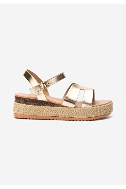 B T Shoes Rumia gold espadrille sandals