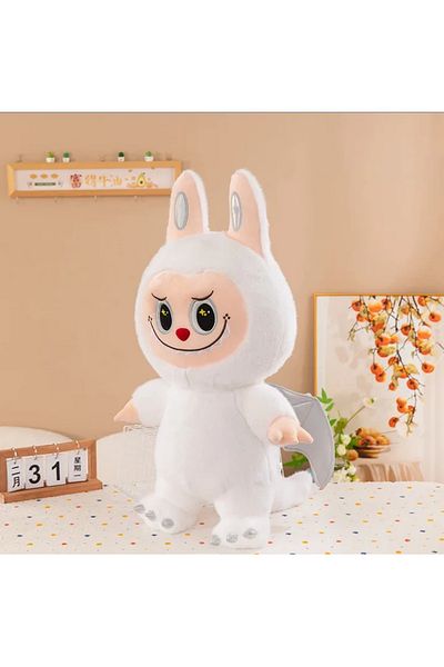 NB market White Dragon Labubu Plush Toy with Wings Tail Series Labubu Plush Toy