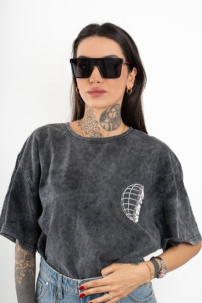 TAŞ KAFA Modern Unisex Square Large Sunglasses Polarized
