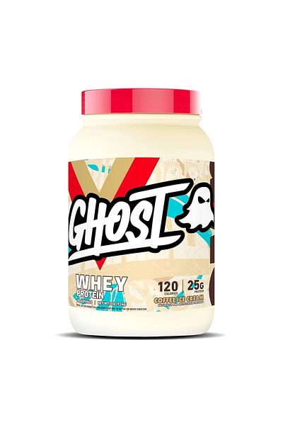 Ghost Whey Protein Coffee Ice Cream Flavor – 924g, 28 Servings
