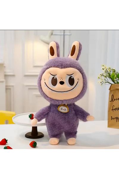 NB market Lilac Dragon Labubu Plush Toy with Tail Series Labubu Plush Toy