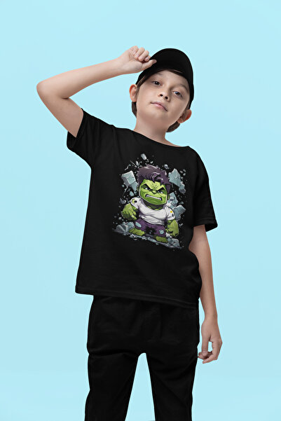 SEVBANO Σχεδιασμός Hulk Printed Unisex Avengers Παιδικό μπλουζάκι ταινίας (1-...