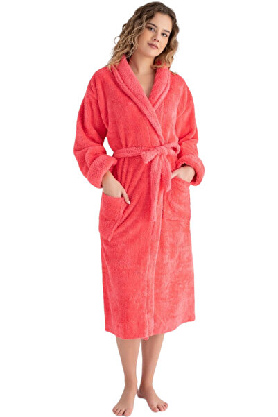 Star Fashion Halat dama cocolino, cu buzunare si cordon in talie, calduros si...