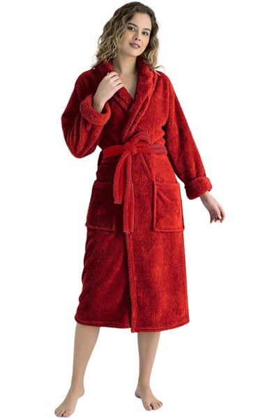 Star Fashion Cocolino women's bathrobe, with pockets and drawstring at the waist, warm and comfortable