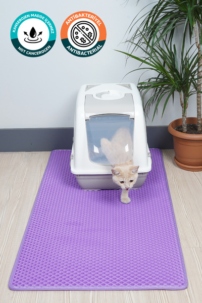 EVA TÜRKİYE (60X110 CM) HÜCRELİ KEDİ KUMU PASPASI KEDİ MATI KEDİ TUVALET ÖNÜ ...