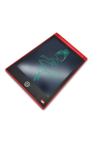 Creative Toys Tabletă pentru scris și desen pentru copii, ecran LCD, 12 inch, cu baterii (CR 2025), roșie