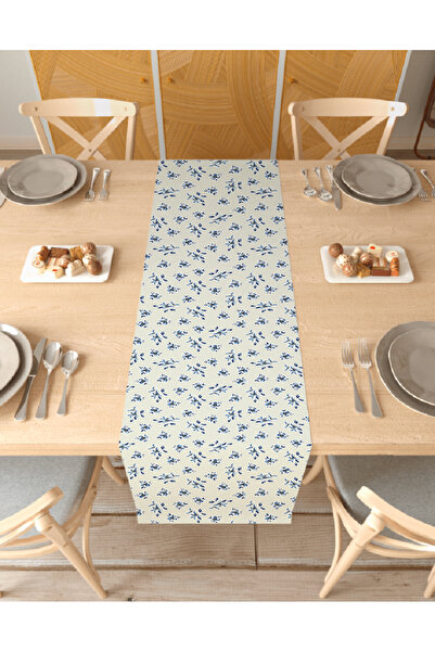 GREENDECOR Flower Leaf Pattern Custom Design Runner Digital Printed Decorativ...
