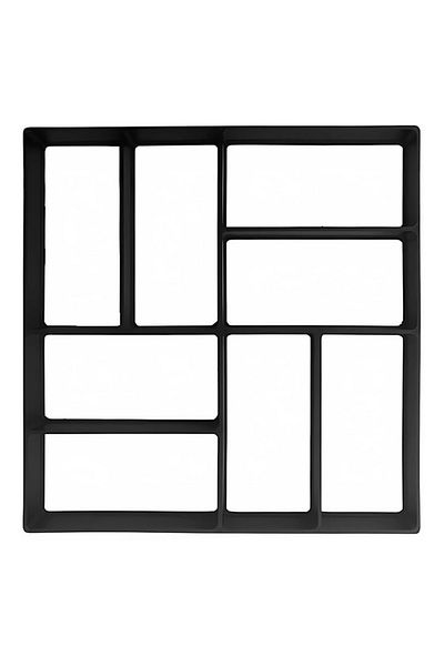 Teno Matrita cu Contur pentru Turnat Pavaj Teno®, pentru beton, imita piatra, model 11, 40 x 4 cm, negru