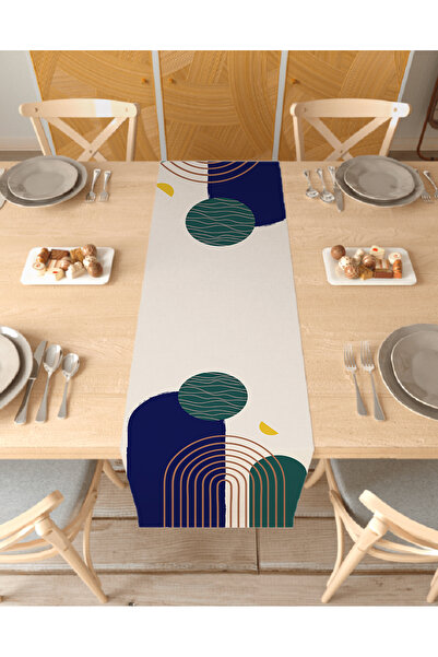 GREENDECOR Linie geometrică Model Soare Design special Runner Față de masă de...