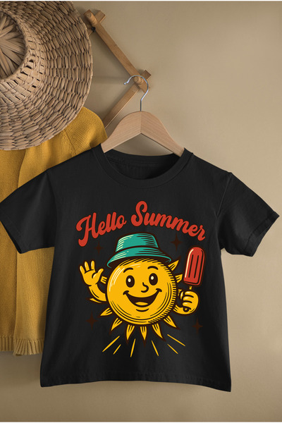 MAGORS تيشيرت صيفي مطبوع من القطن برقبة دائرية وأكمام قصيرة للشباب والأطفال