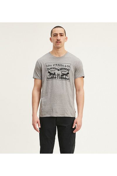 Levi's GREY 2-HORSE GRAPHIC TEE 2H BOX MIDTONE HEATH for Men