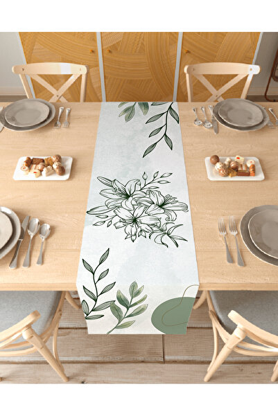 GREENDECOR Διακοσμητικό τραπεζομάντιλο με μοτίβο από φύλλα λουλουδιών, ειδικο...