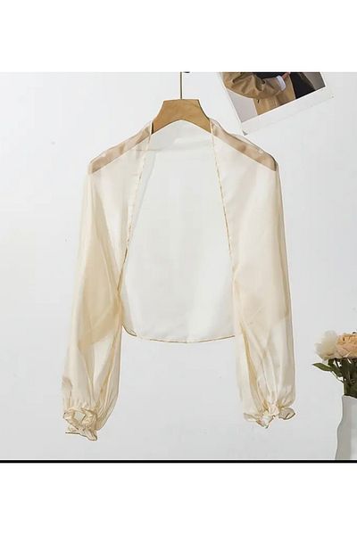 SEZİNCE Chiffon Swimsuit, Bikini, Evening Dress Top Shawl