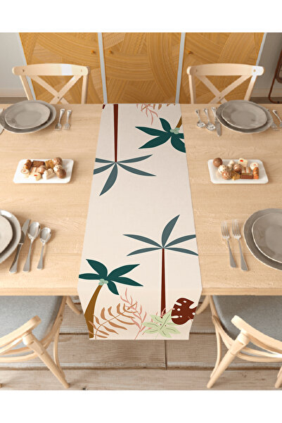 GREENDECOR Frunză de palmier cu model boem, design special, față de masă deco...