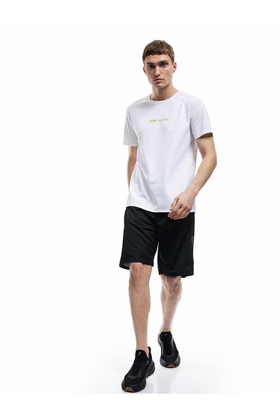 Koton New Season High Waist Printed Pocket Detailed Lace-Up Sports Shorts
