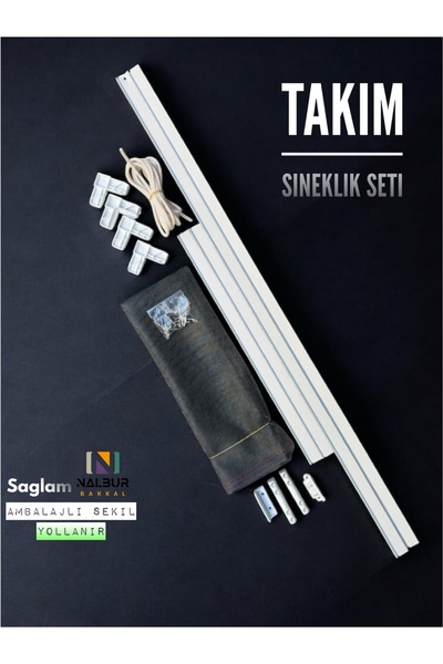 Nalbur Bakkal Menteşeli Kapı Sinekliği Beyaz (EN: 0-70 CM. BOY: 0-195 CM) Ist...
