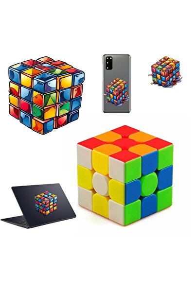 BV Set cuburi magice 3x3x3 MoYu MeiLong fără abțibilduri, + 1 tabletă cu abți...