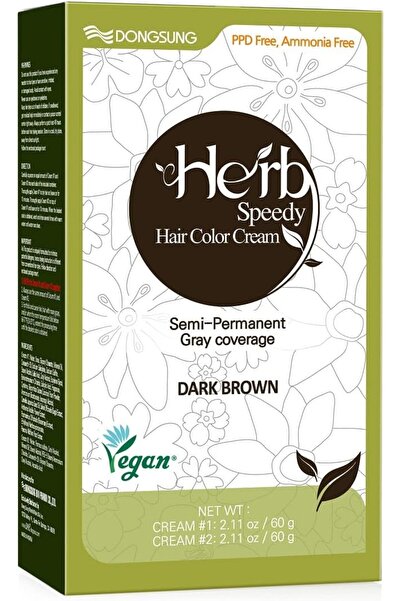 Herb Speedy Color Cream (Dark Brown) كريم تلوين الأعشاب السريع (بني غامق)