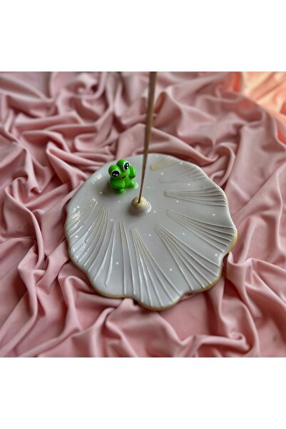 Handmade Kurbağa Temalı Dekoratif İstiridye Tütsülük