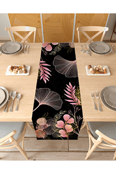 GREENDECOR Διακοσμητικό τραπεζομάντιλο με ροζ λουλουδάτο σχέδιο, ψηφιακή εκτύ...