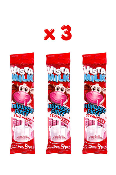Vista Milk ÇİLEKLİ HÜPPERR PİPET 5'Lİ X 3 ADET
