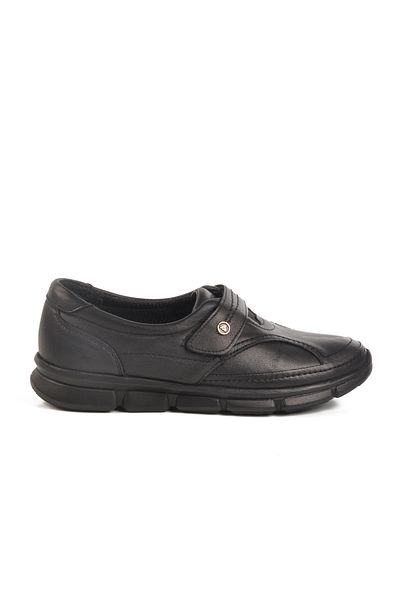 Aspor Black Genuine Leather Women's Casual Shoes