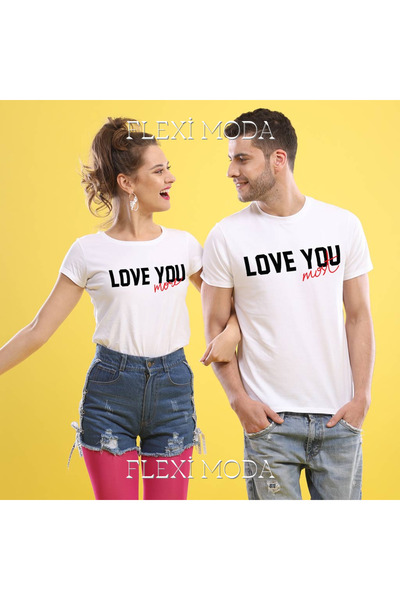 PERISENSE Love You The Most, (alb) Tricou supradimensionat din 2 piese pentru...