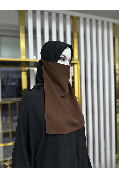 erasra class Inner Veil Rectangular, Hijab.Nikap Coffee Color