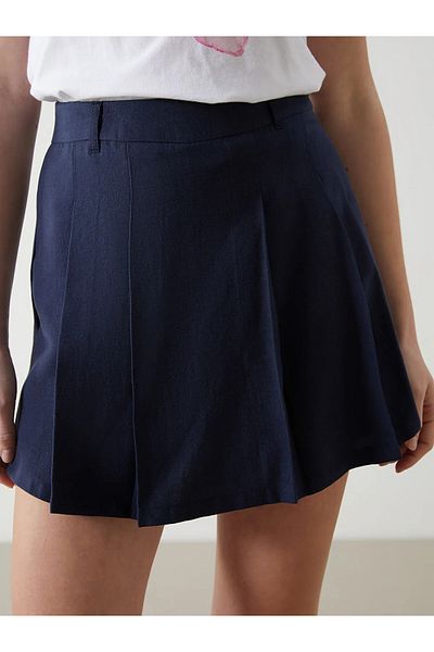 LC Waikiki Women's Shorts Skirt with Zippered Waist