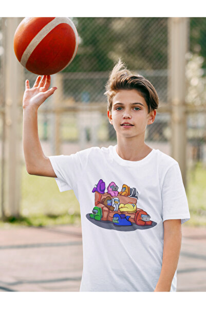 SEVBANO Tricou pentru copii cu joc unisex cu imprimeu Design Among Us (vârsta...